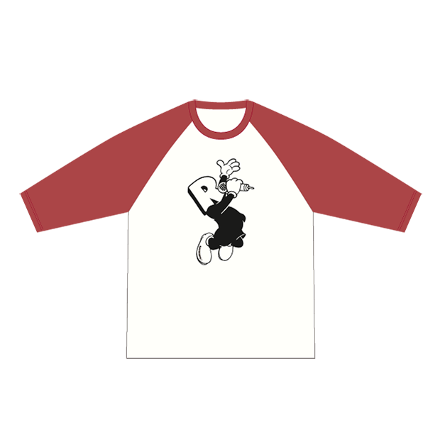 Rくん Tシャツ2021(茜色&オフホワイト)